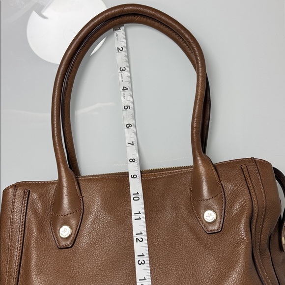 B. Makowsky camel leather triple entry large satchel tote - Picture 14 of 14